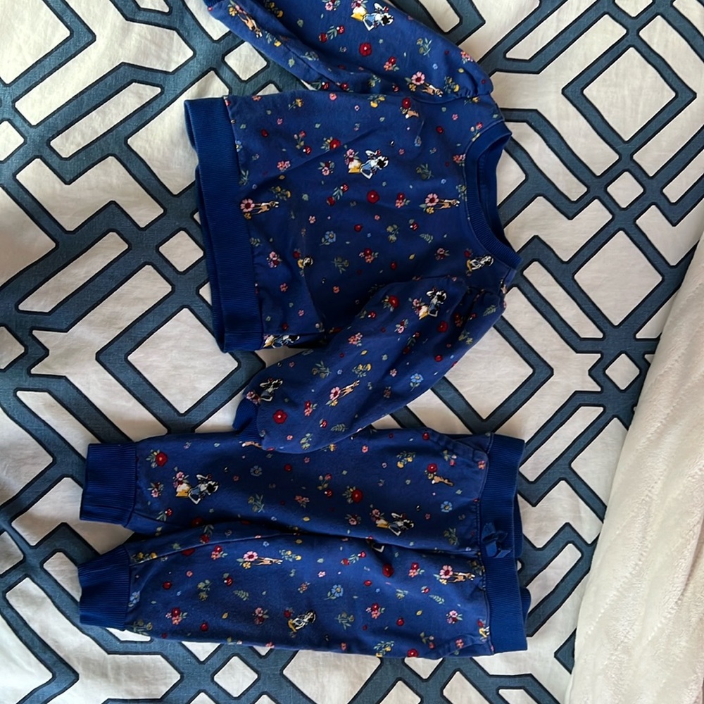 Janie and Jack Snow White Sweatshirt and Sweatpants Size 2T